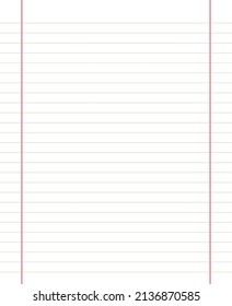 Grid paper. Abstract striped background with color horizontal lines. Geometric pattern for school, wallpaper, textures, notebook. Lined paper blank isolated on transparent background.