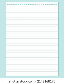 Grid paper. Abstract striped background with color horizontal lines. Geometric pattern for school, wallpaper, textures, notebook. Lined paper blank isolated on transparent background.