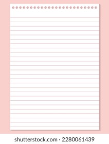 Grid paper. Abstract striped background with color horizontal lines. Geometric pattern for school, wallpaper, textures, notebook. Lined paper blank isolated on transparent background.