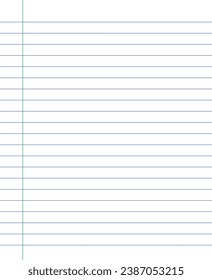 Grid paper. Abstract striped background with color horizontal lines. Geometric pattern for school, wallpaper, textures, notebook. Lined paper blank isolated on transparent background.