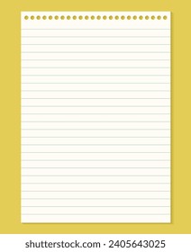 Grid paper. Abstract striped background with color horizontal lines. Geometric pattern for school, wallpaper, textures, notebook. Lined paper blank isolated on transparent background.