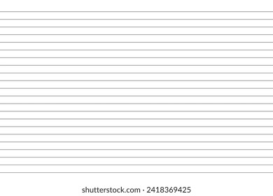 Grid paper. Abstract striped background with color horizontal lines. Geometric pattern for school, wallpaper, textures, notebook. Lined paper blank isolated on transparent background.