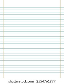 Grid paper. Abstract striped background with color horizontal lines. Geometric pattern for school, wallpaper, textures, notebook. Lined paper blank isolated on transparent background.