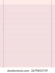 Grid paper. Abstract striped background with color horizontal lines. Geometric pattern for school, wallpaper, textures, notebook. Lined paper blank isolated on transparent background.