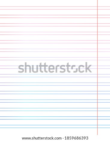Grid paper. Abstract striped background with color horizontal lines. Geometric pattern for school, wallpaper, textures, notebook. Lined paper blank isolated on transparent background.