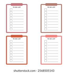 Grid paper with to do list. Checklist vector illustration in flat style. Set of template planners for schedule, agenda, cards, checklists, notebooks and other stationery.