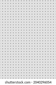 Grid paper. Dotted grid on greye background. Abstract dotted transparent illustration with dots. White geometric pattern for school, copybooks, notebooks, diary, notes, banners, print, books.