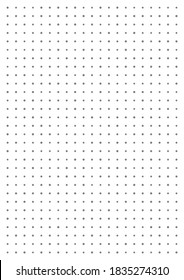 Gitterpapier. gepunktetes Gitter auf weißem Hintergrund. Abstrakte gepunktete transparente Illustration mit Punkten. Weiße geometrische Muster für Schule, Bücher, Notizbücher, Tagebuch, Noten, Banner, Druck, Bücher.