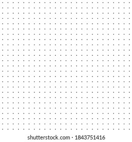 Grid paper. Dotted grid on white background. Abstract dotted transparent illustration with dots. White geometric seamless pattern for school, copybooks, notebooks, diary, notes, banners, print, books.