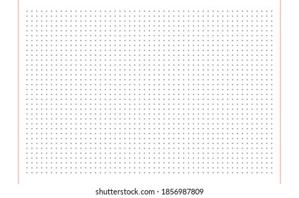 Grid paper. Dotted grid on white background. Abstract dotted transparent illustration with dots. White geometric pattern for school, copybooks, notebooks, diary, notes, banners, print, books.