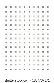 Grid paper. Dotted grid on white background. Abstract dotted transparent illustration with dots. White geometric pattern for school, copybooks, notebooks, diary, notes, banners, print, books.