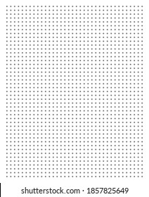 Grid paper. Dotted grid on white background. Abstract dotted transparent illustration with dots. White geometric pattern for school, copybooks, notebooks, diary, notes, banners, print, books.