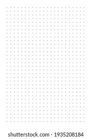 Grid paper. Dotted grid on white background. Abstract dotted transparent illustration with dots. White geometric pattern for school, copybooks, notebooks, diary, notes, banners, print, books.