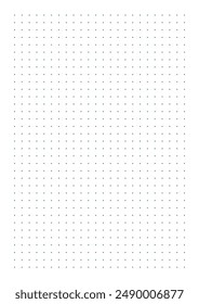 Grid paper. Dotted grid on white background. Abstract dotted transparent illustration with dots. White geometric pattern for school, copybooks, notebooks, diary, notes, banners, print, books.