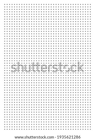 Grid paper. Dotted grid on white background. Abstract dotted transparent illustration with dots. White geometric pattern for school, copybooks, notebooks, diary, notes, banners, print, books.