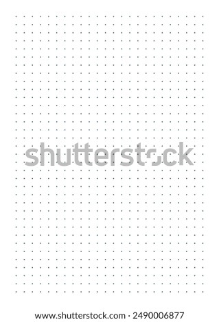 Grid paper. Dotted grid on white background. Abstract dotted transparent illustration with dots. White geometric pattern for school, copybooks, notebooks, diary, notes, banners, print, books.