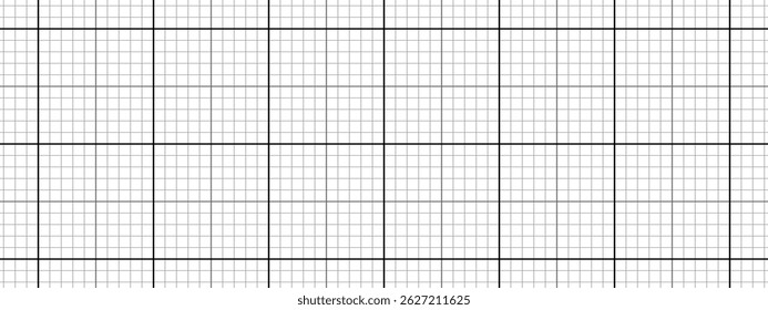 Grid paper with fine square lines on white background. Graph sheet texture for math or technical use. Ideal for drafts, sketches, or school projects. Vector pattern bg.