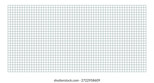 Gitterpapier. Gekämmtes Blatt mit abstraktem quadratischem Hintergrund und Farbdiagramm. Geometrisches Muster für Schule, Tapete, Texturen, Notizbuch. Frei markiert auf weißem Hintergrund.