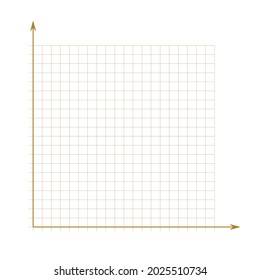 Grid paper. Mathematical graph. Cartesian coordinate system with x-axis, y-axis. Squared background with color lines. Geometric pattern for school, education. Lined blank on transparent background.
