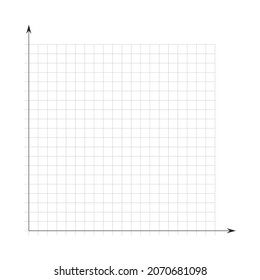 Grid paper. Mathematical graph. Cartesian coordinate system with x-axis, y-axis. Squared background with color lines. Geometric pattern for school, education. Lined blank on transparent background.