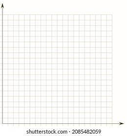 Grid paper. Mathematical graph. Cartesian coordinate system with x-axis, y-axis. Squared background with color lines. Geometric pattern for school, education. Lined blank on transparent background.