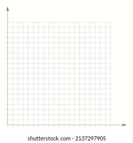 Grid paper. Mathematical graph. Cartesian coordinate system with x-axis, y-axis. Squared background with color lines. Geometric pattern for school, education. Lined blank on transparent background.