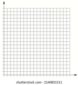Grid paper. Mathematical graph. Cartesian coordinate system with x-axis, y-axis. Squared background with color lines. Geometric pattern for school, education. Lined blank on transparent background.