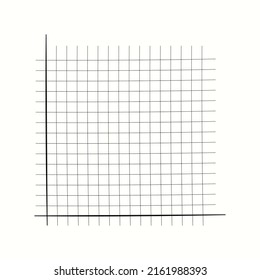 Grid paper. Mathematical graph. Cartesian coordinate system with x-axis, y-axis. Squared background with color lines. Geometric pattern for school, education. Lined blank on transparent background.