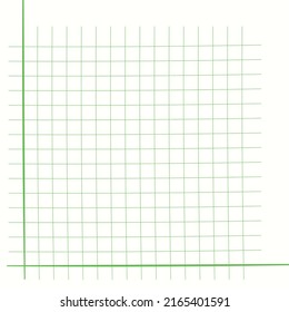 Grid paper. Mathematical graph. Cartesian coordinate system with x-axis, y-axis. Squared background with color lines. Geometric pattern for school, education. Lined blank on transparent background.