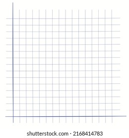 Grid paper. Mathematical graph. Cartesian coordinate system with x-axis, y-axis. Squared background with color lines. Geometric pattern for school, education. Lined blank on transparent background.