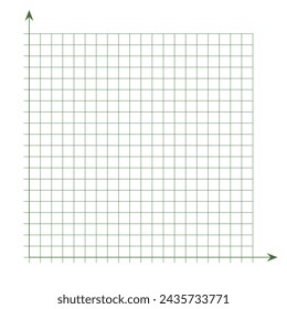 Grid paper. Mathematical graph. Cartesian coordinate system with x-axis, y-axis. Squared background with color lines. Geometric pattern for school, education. Lined blank on transparent background.