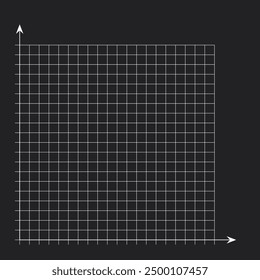 Grid paper. Mathematical graph. Cartesian coordinate system with x-axis, y-axis. Squared background with color lines. Geometric pattern for school, education. Lined blank on transparent background.