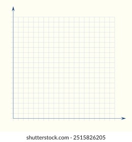 Papel de grade. Gráfico matemático. Sistema de coordenadas cartesianas com eixo x, eixo y. Plano de fundo quadrado com linhas de cor. Padrão geométrico para escola, educação. Em branco com linhas no plano de fundo transparente.