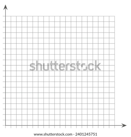 Grid paper. Mathematical graph. Cartesian coordinate system with x-axis, y-axis. Squared background with color lines. Geometric pattern for school, education. Lined blank on transparent background.