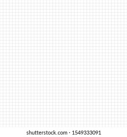 Grid paper on a white background. Vector seamless illustration