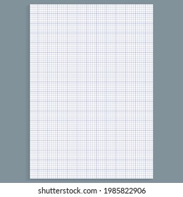 grid paper realistic blank lined paper stock vector royalty free 1985822906