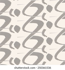 The grid pattern of the curves in dotted line, seamless vector background.
