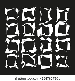 Grid pattern design. Black weave texture. Geometric mesh illustration. Vector bold style.