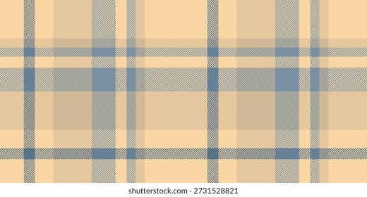 Textura de tela de patrón de rejilla, Vector de revista tartán check. Fondo de tela escocesa de aislamiento sin fisuras en naranja y paleta de colores claros.