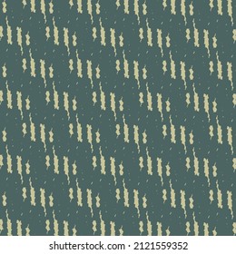 Grid pattern on a woolen textile material. Striped blanket in shades of blue and ivory. Carpet texture.
