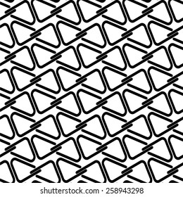 The grid pattern of rounded triangle seamless vector background.