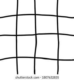 grid pattern. Scandinavian hand drawn vector background.