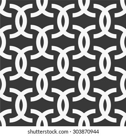 The grid pattern of the semicircle, simple, geometric, seamless vector background.