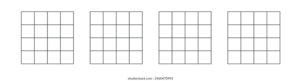 Grid pattern square lines for notebook or graph. Flat vector illustration isolated on white background.