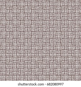 Grid pattern for textile fabric. Brown fabric background. Abstract vector.