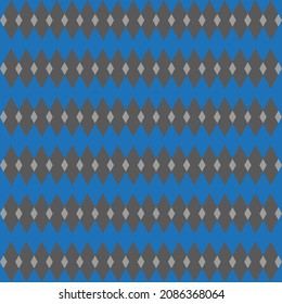 Grid Pattern. Vector blue pattern background. For fabric and graphic print.