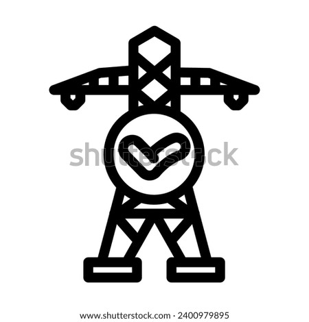 grid reliability electric line icon vector. grid reliability electric sign. isolated contour symbol black illustration
