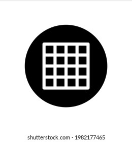 Grid rounded icon filled style