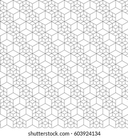 Grid seamless pattern. Vector illustration.Hexagonal cell texture. Geometric design. Modern stylish abstract texture. Template for print, textile, wrapping and decoration