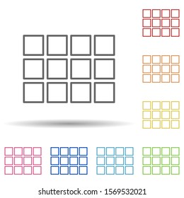Grid sign in multi color style icon. Simple thin line, outline vector of image icons for ui and ux, website or mobile application